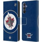 Head Case Designs sous Licence Officielle NHL Énorme Winnipeg Jets Coque en Cuir à Portefeuille Compatible avec Samsung Galaxy A15