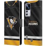 Head Case Designs sous Licence Officielle NHL Jersey Pittsburgh Penguins Coque en Cuir à Portefeuille Compatible avec Xiaomi 12T Pro