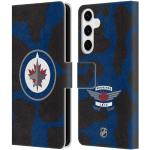 Head Case Designs sous Licence Officielle NHL Modèle de Vache Winnipeg Jets Coque en Cuir à Portefeuille Compatible avec Samsung Galaxy S24+ 5G