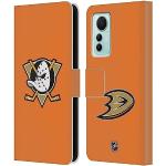 Head Case Designs sous Licence Officielle NHL Plaine Anaheim Ducks Coque en Cuir à Portefeuille Compatible avec Xiaomi 12 Lite