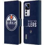 Head Case Designs sous Licence Officielle NHL Plaine Edmonton Oilers Coque en Cuir à Portefeuille Compatible avec Xiaomi 12T Pro