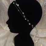 Headbands de mariée blanc d'ivoire en satin à perles 