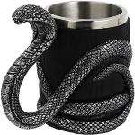 Tasses à café gris acier en acier à motif serpents inoxydables 600 ml 