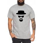 T-shirts à imprimés gris foncé en coton Breaking Bad lavable en machine Taille L classiques pour homme 