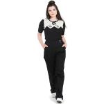 Pantalons taille haute Hell Bunny noirs Taille L look fashion pour femme 