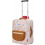 Valises trolley & valises roulettes orange à motif fleurs à roulettes 