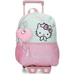Sacs à dos scolaires roses à pompons Hello Kitty look fashion pour enfant 
