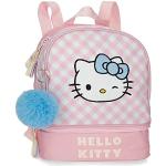 Sacs à dos scolaires roses Hello Kitty look fashion pour fille 