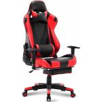 Helloshop26 - Fauteuil de bureau sport chaise gaming racing siège synthétique rouge et noir - Noir