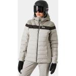 Vestes de ski Helly Hansen grises imperméables coupe-vents respirantes avec jupe pare-neige Taille L look fashion pour femme en promo 