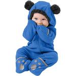 Combinaison Pyjama polaire pour enfants - Lune, 5-10 ans, Bleu