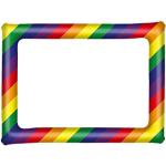 Henbrandt 1 cadre gonflable arc-en-ciel 80 cm x 60 cm pour photomaton photo Gay Pride LGBTQ + célébrations