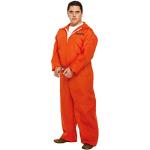 HENBRANDT Costume de Prison Orange pour Homme Adulte - Costume de chaudière - Salopette de Prisonnier - Déguisement pour Homme (Taille XL)