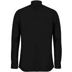 Chemises Henbury noires en coton à manches longues à manches longues Taille XXL look business pour homme 
