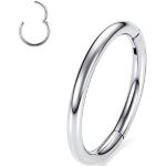 Piercings anneau argentés en acier chirurgical en lot de 1 look fashion pour femme 