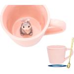 Tasses à thé en céramique à motif animaux avec couvercle en promo 