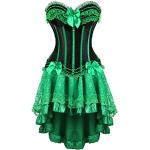 Bustiers de mariage verts à rayures en tulle à sequins Taille 4 XL plus size steampunk pour femme 