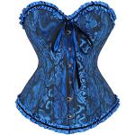 Corsets gothique bleus Taille L plus size look médiéval pour femme 