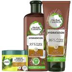 Shampoings Herbal Essences au lait de coco hydratants pour cheveux abîmés texture lait 