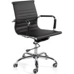 Chaise de bureau en simili-cuir noir, modèle executive