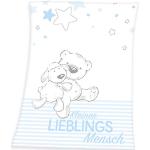 Couvertures Herding bleu ciel en polyester à motif ours pour bébés 75x100 cm pour bébé en promo 