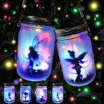 Lanternes de jardin en verre à motif papillons 