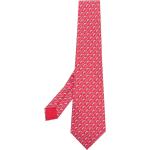 Cravates en soie Hermès Rouge rouges seconde main Tailles uniques pour homme 