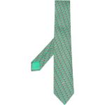 Cravates en soie Hermès vertes seconde main Tailles uniques pour homme 