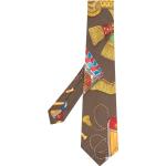 Cravates en soie Hermès marron seconde main Tailles uniques pour homme 