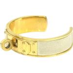 Bracelets Hermès jaunes en métal seconde main look vintage pour femme 