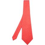 Cravates en soie Hermès rouges seconde main Tailles uniques look vintage pour homme 