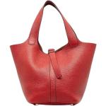 Sacs à main Hermès rouges en cuir en cuir seconde main avec poches extérieures look vintage pour femme 