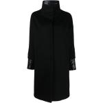 Manteaux en laine Herno noirs à manches longues à col montant Taille XL pour femme 