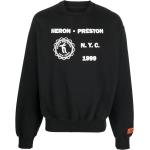 Sweats Heron Preston noirs à manches longues à col rond look médiéval pour homme en promo 