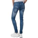 Herrlicher Pitch Slim Organic Denim Jeans, Blue Sea L30, 28W régulier Femme