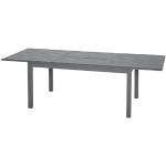 Tables de jardin Hesperide Azua grises en aluminium extensibles 
