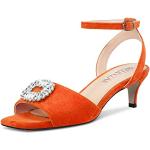 Escarpins à talon haut orange Pointure 39 look fashion pour femme 