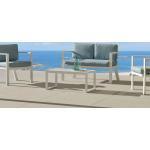 Hevea Salon de jardin en aluminium Awena : 1 canapé, 2 fauteuils et 1 table basse - 31463