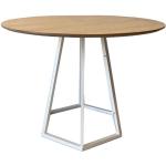 Tables de salle à manger design Mathi Design blanches en acier diamètre 100 cm 