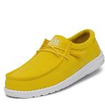Chaussures casual jaunes Pointure 44 look casual pour homme en promo 