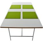 Hey-Sign Set de 4 sets de table carré 40x40cm mai vert LxPxH 40x40x0,5cm