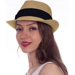 Chapeaux de paille noirs en paille Pays Taille M look fashion pour femme en promo 
