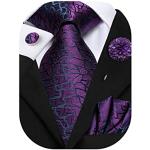 Cravates de mariage violettes à fleurs Taille M classiques pour homme 