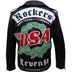 HiFacon George Michael BSA Faith Rockers Revenge Veste en cuir pour homme - Noir - XXX-Large