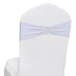 Housses de chaise blanches en tissu à motif papillons extensibles 