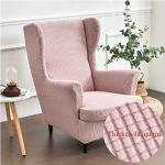 Housses de fauteuil roses en polyester extensibles 