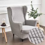 Housses de fauteuil grises en polyester extensibles 