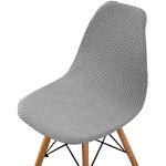Housses de chaise gris clair à rayures extensibles en lot de 1 scandinaves en promo 