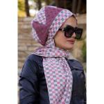 Hijabs d'hiver roses en coton look fashion pour femme 