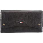 Hilfiger Denim Cady EW Large Flap Wallet, Portemonnaies Femme - Noir - Schwarz (Black 990), 19x10x2 cm (B x H x T) EU